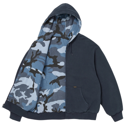 Толстовка Supreme Reversible Zip-Hoodie Blue купить в интернет-магазине Kicksmania