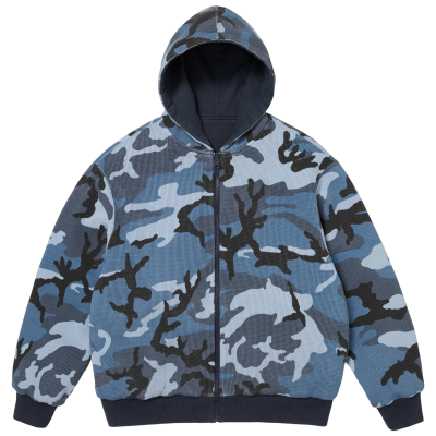 Толстовка Supreme Reversible Zip-Hoodie Blue купить в интернет-магазине Kicksmania