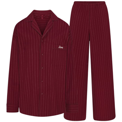 Комплект для сна SKIMS Heavy Flannel Merlot Stripe купить в интернет-магазине Kicksmania