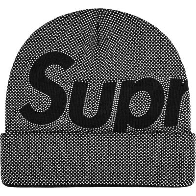 Шапка Supreme Studded Knockout Big Logo Beanie Black купить в интернет-магазине Kicksmania