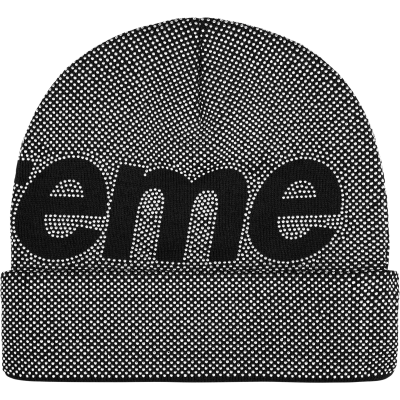 Шапка Supreme Studded Knockout Big Logo Beanie Black купить в интернет-магазине Kicksmania