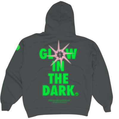 Толстовка TRAVIS SCOTT X NIKE T-REXX GLOW IN THE DARK HOODIE GREY&GREEN купить в интернет-магазине Kicksmania