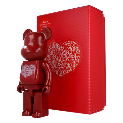 Bearbrick Alexander Girard - International Love Heart 400% купить в интернет-магазине Kicksmania