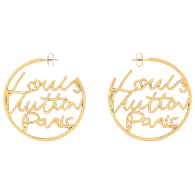 Серьги Louis Vuitton LV Script купить в интернет-магазине Kicksmania