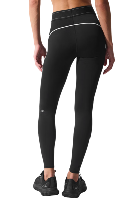 Леггинсы Alo Yoga AIRLIFT HIGH-WAIST SUIT UP Black/White купить в интернет-магазине Kicksmania