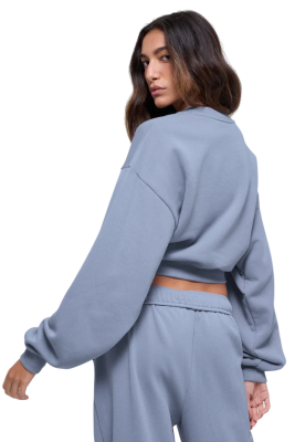 Свитшот Alo Yoga Cropped Accolade Blue купить в интернет-магазине Kicksmania