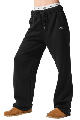 Штаны Alo Yoga ACCOLADE STRAIGHT LEG Black купить в интернет-магазине Kicksmania