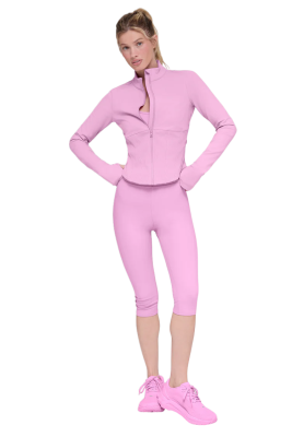 Alo Airbrush Corset Full Zip Jacket Pink купить в интернет-магазине Kicksmania