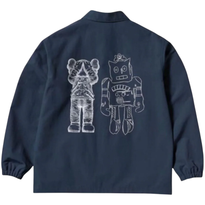 Куртка коуч KAWS × UNIQLO x Warhol Navy купить в интернет-магазине Kicksmania