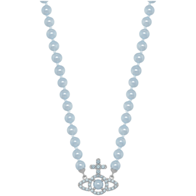 Ожерелье Vivienne Westwood Olympia Pearl Light Blue купить в интернет-магазине Kicksmania