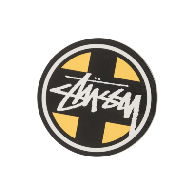 Стикер Stussy Circle Logo Yellow купить в интернет-магазине Kicksmania