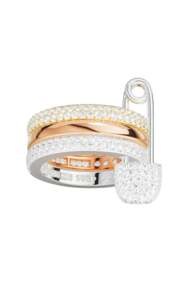 Кольцо APM Monaco Love, Smile, Bonheur Triple Hoop Safety Pin Gold купить в интернет-магазине Kicksmania