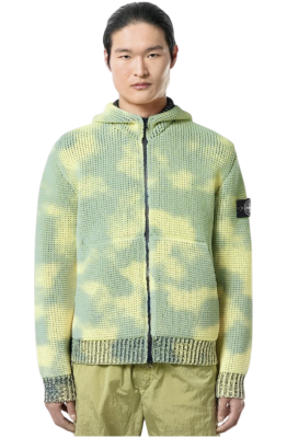 Свитер на молнии Stone Island UV-REACTIVE CHAIN STITCH Lemon купить в интернет-магазине Kicksmania