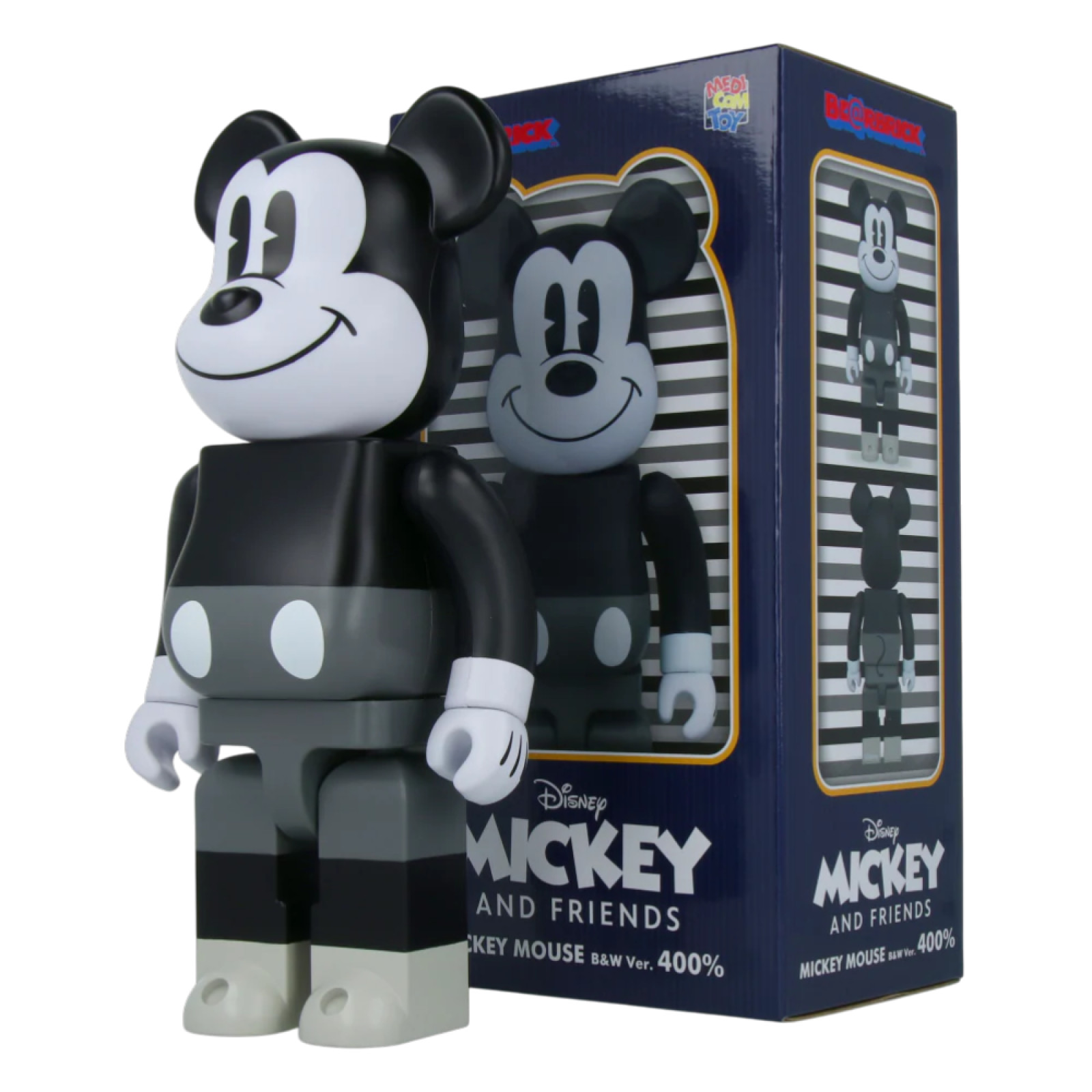Bearbrick Mickey Mouse Black & White 400% & 100% купить с