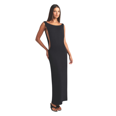Платье SKIMS CUT OUT LONG DRESS Obsidian купить в интернет-магазине Kicksmania