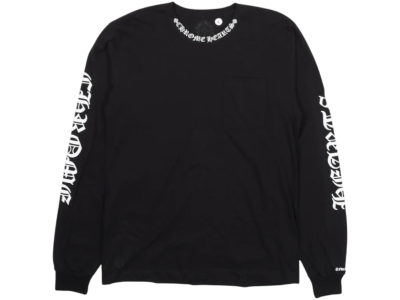 Лонгслив Chrome Hearts Neck Logo Black купить в интернет-магазине Kicksmania