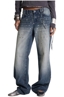 Джинсы Jaded London Hunter Loose Straight Leg with Mirrors купить в интернет-магазине Kicksmania