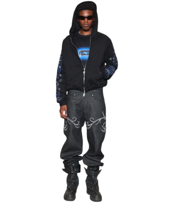 Толстовка Birth Of Royal Child Crystal Notes Raglan Black купить в интернет-магазине Kicksmania