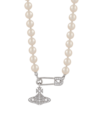 Ожерелье Vivienne Westwood Lucrece Pearl Necklace Platinum купить в интернет-магазине Kicksmania