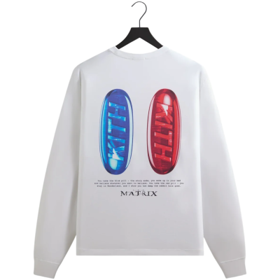 Лонгслив Kith for The Matrix Red Pill Blue Pill White купить в интернет-магазине Kicksmania