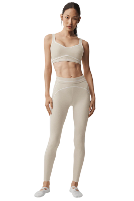 Леггинсы ALO Yoga Airbrush Oatmeal Heather/White купить в интернет-магазине Kicksmania