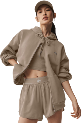 Толстовка Alo Yoga Accolade Full Zip Gravel купить в интернет-магазине Kicksmania