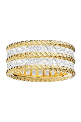 Кольцо APM Monaco Statement Torsade Pavé Gold купить в интернет-магазине Kicksmania