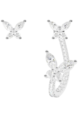 Серьги APM Monaco Asymmetric Butterfly Silver купить в интернет-магазине Kicksmania