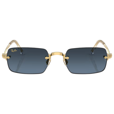 Очки Ray Ban x A$AP ROCKY Rimless Sunglasses GOLD / BLUE купить в интернет-магазине Kicksmania