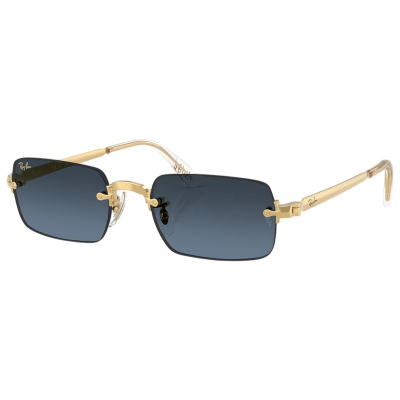 Очки Ray Ban x A$AP ROCKY Rimless Sunglasses GOLD / BLUE купить в интернет-магазине Kicksmania