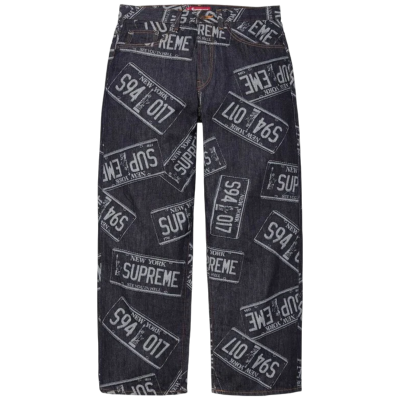 Джинсы Supreme License Baggy Print купить в интернет-магазине Kicksmania