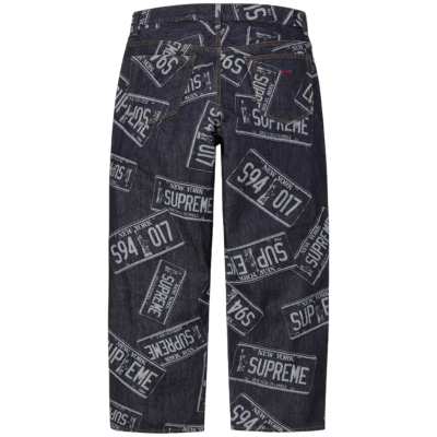 Джинсы Supreme License Baggy Print купить в интернет-магазине Kicksmania