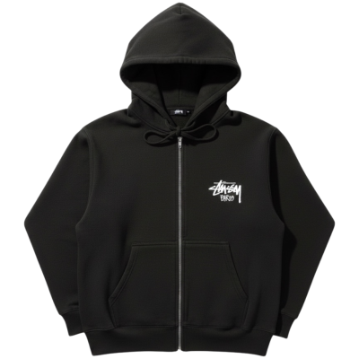 Толстовка Stussy Paris Zip Black купить в интернет-магазине Kicksmania