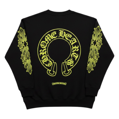 Лонгслив Chrome Hearts Black Yellow Horse Logo купить в интернет-магазине Kicksmania