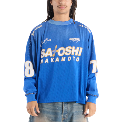 Джерси SATOSHI NAKAMOTO Mesh Moto Blue купить в интернет-магазине Kicksmania