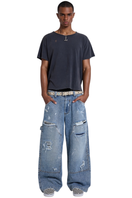Джинсы Jaded London Blue Vintage Distressed Carpenter купить в интернет-магазине Kicksmania