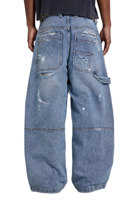 Джинсы Jaded London Blue Vintage Distressed Carpenter купить в интернет-магазине Kicksmania