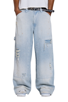 Джинсы Jaded London Pinstripe Double Knee Carpenter купить в интернет-магазине Kicksmania