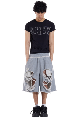 Шорты Jaded London Distressed Monster Grey купить в интернет-магазине Kicksmania