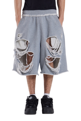 Шорты Jaded London Distressed Monster Grey купить в интернет-магазине Kicksmania
