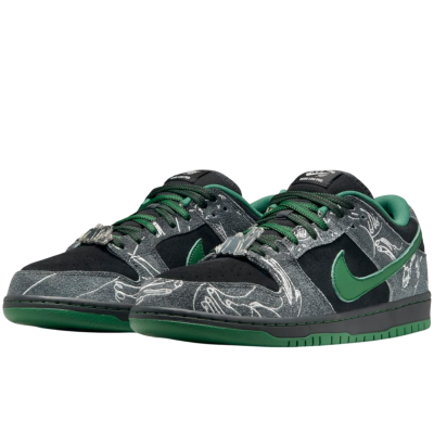 There Skateboard x Nike Dunk SB Low Anthracite Gorge Green купить в интернет-магазине Kicksmania