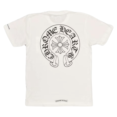 Футболка Chrome Hearts White Black Horseshoe Logo купить в интернет-магазине Kicksmania