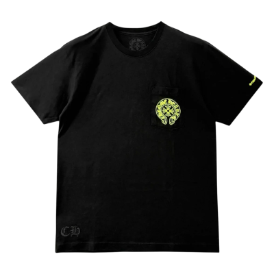 Футболка Chrome Hearts Black Yellow Horseshoe Logo купить в интернет-магазине Kicksmania
