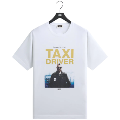 Футболка KITH X TAXI DRIVER TAXI DVD COVER STANDARD TEE WHITE купить в интернет-магазине Kicksmania
