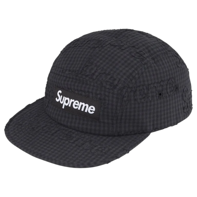Кепка Supreme Monogram Gingham Black купить в интернет-магазине Kicksmania