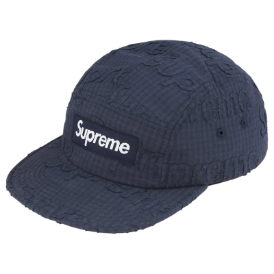 Кепка Supreme Monogram Gingham Navy купить в интернет-магазине Kicksmania