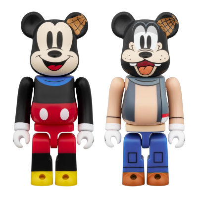 BearBrick Mickey Mouse & Goofy Lonesome Ghosts Ver. (2pcs set) купить в интернет-магазине Kicksmania