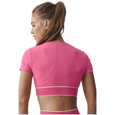 Топ Alo Yoga Softsculpt Amp It Up Short Sleeve Paradise Pink купить в интернет-магазине Kicksmania