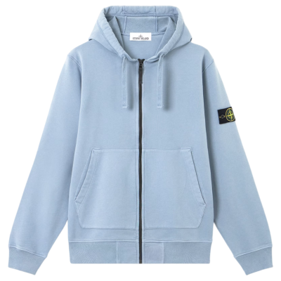 Толстовка на молнии STONE ISLAND LIGHT BLUE купить в интернет-магазине Kicksmania