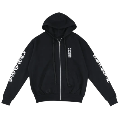 Толстовка Chrome Hearts Zip Black White Classic купить в интернет-магазине Kicksmania